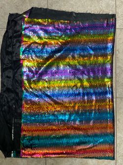 Rainbow flip sequin fabric