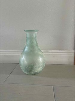 Sea Glass Style Frosted Glass Vase