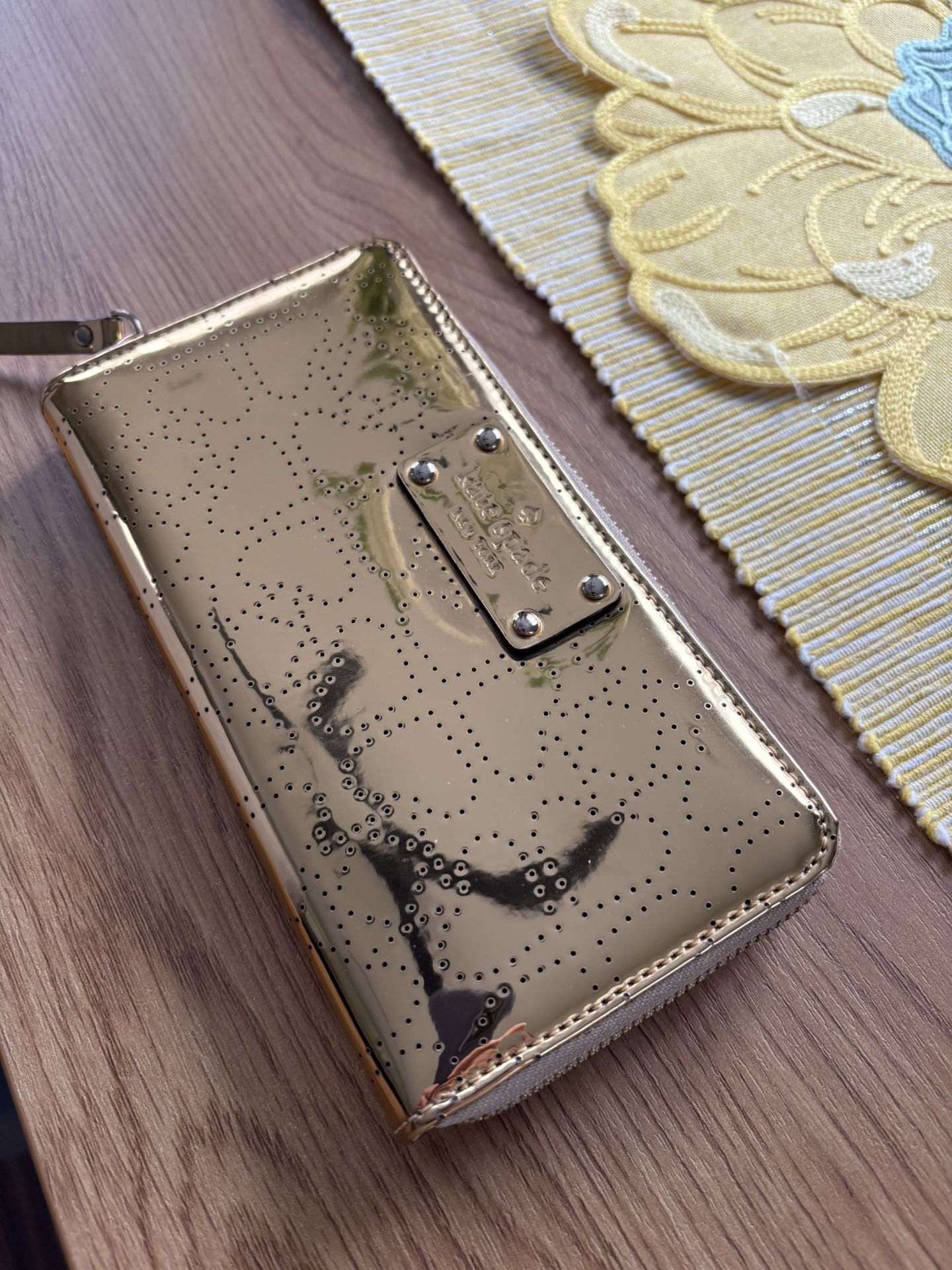 Shiny Gold Kate Spade Wallet