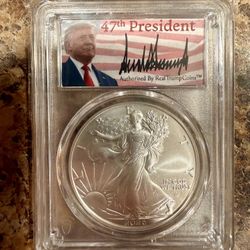 2026 - SILVER EAGLE PCGS MS70 FIRST DAY ISSUE DONALD TRUMP SIG