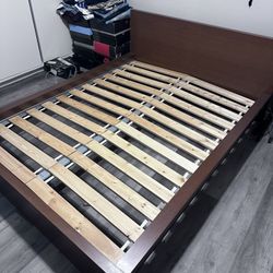 Brown Queen Size Bed Frame 