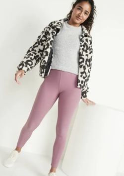 Old Navy High-Waisted Rib-Knit Leggings For Women Pink XL
