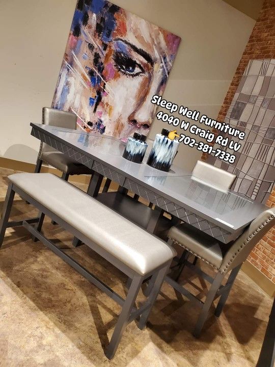🌟 6pc Dining Table Set 🌟 Furniture Queen Bedrooms, Sectionals, Dining Avail 