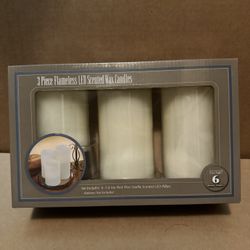 3 Piece Flameless LED Scented Wax Candles