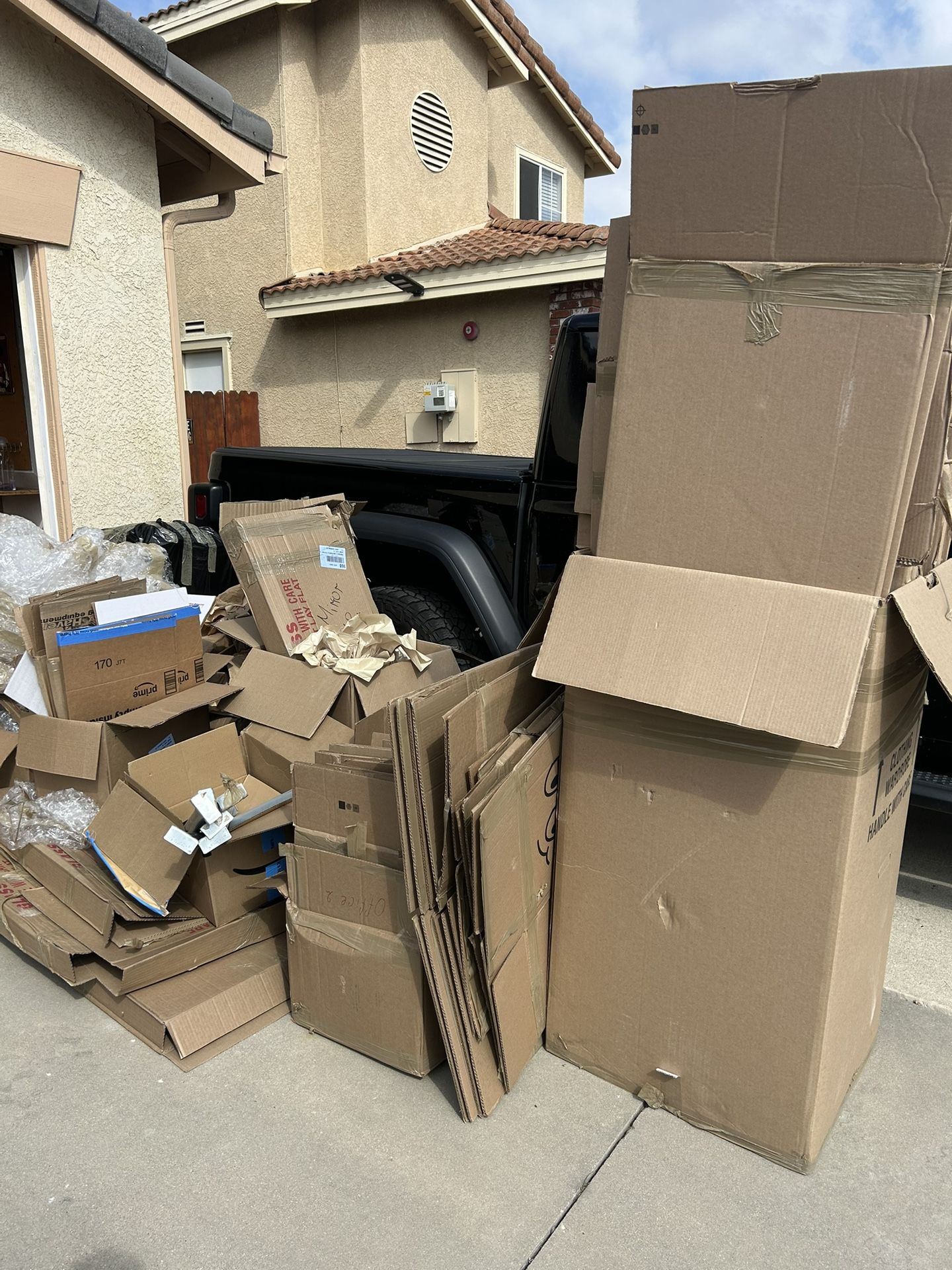Free Wardrobe And Large Moving Boxes With Some Paper