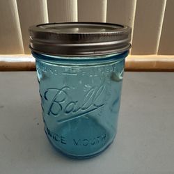 Vintage Blue Tinted Ball Mason Jar