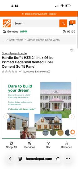 Hardie soffit panels 2ft x 8ft
