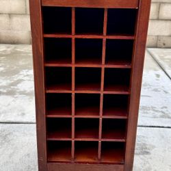 🪵  20-Bottle Wood Wine Rack & Cabinet