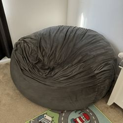 Comfortable Oversized Bean Bag Chair Grey 