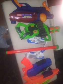 Water guns and Nerf guns