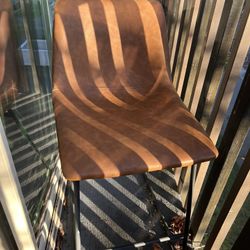 Brown Leather Bar Stool