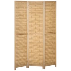 Hand Woven Room Divider, Bamboo Folding Privacy Screen
