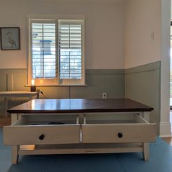 Chic Coffee Table with Drawers