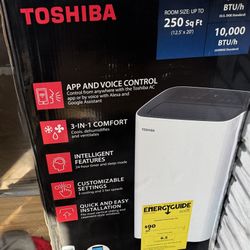 Toshiba Portable Ac Unit 10,000 Btu Like New 