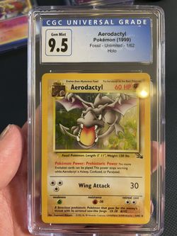 Pokemon Card : Aerodactyl Fossil 1/62 GCG 9.5 Gem Mint for Sale in