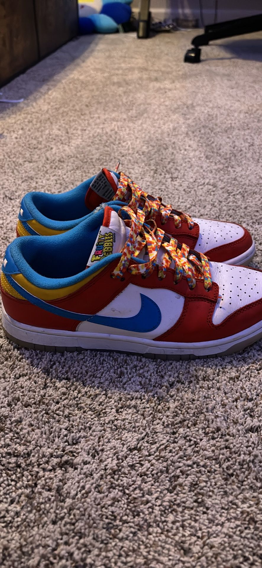 fruity pebble dunks size 8