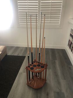 Pool table…… (6Cues and stand/rack only)