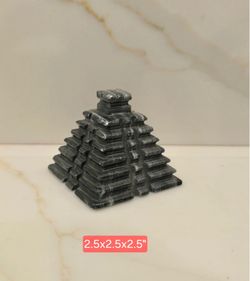 Carved Stone Mayan Pyramid Figurine