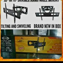 Heavy Duty TV Wall Mount for 32-75″ LED, LCD, OLED and Plasma Flat Screen TV with Full Motion Swivel Articulating Dual Arms, up to VESA 600 x 400 and 