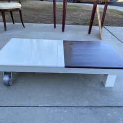 Short, Custom-Repurposed Coffee Table