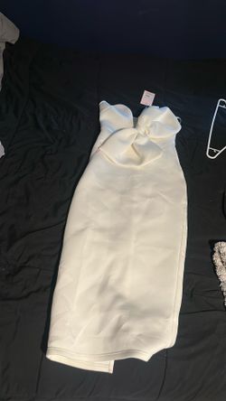 Missguided white bow dress