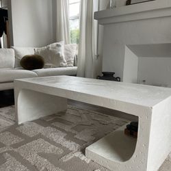 White Cement Slope Coffee Table 