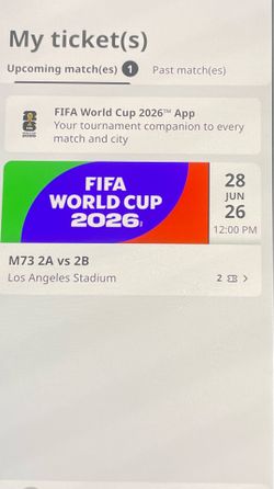 World Cup Match 73 2A vs 2B