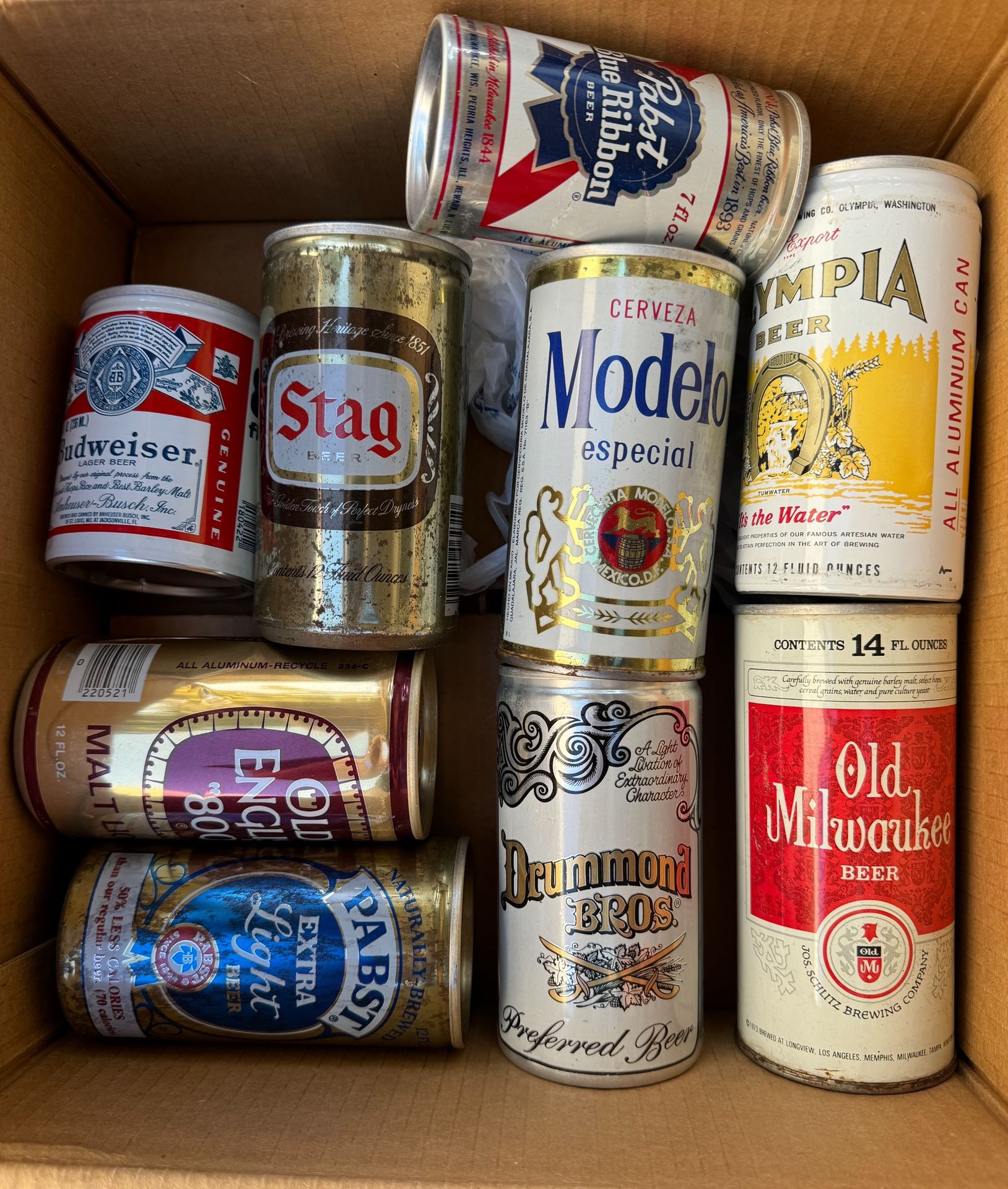 Vintage Beer Can Lot Collectible Bar Decor