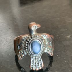 Vintage Blue Eagle RING In Metal  Sz 7 Unisex