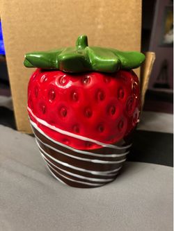 Cute kitchen chocolate dipped strawberry jar