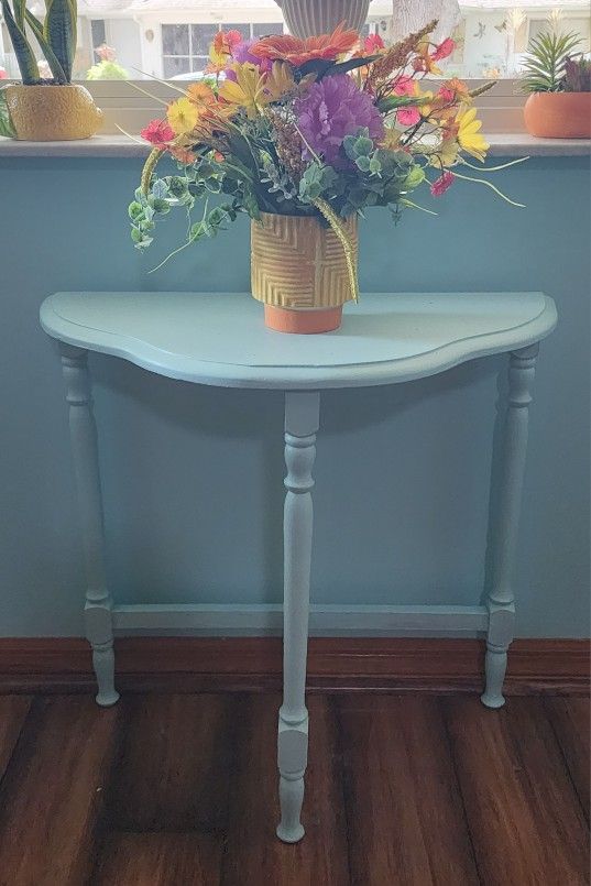Vintage Half-Moon Table
