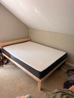 Novaform Mattress + Wooden Bed Frame