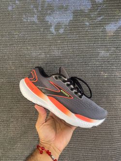 Brooks Glycerin 21 Grey Mandarin Red Running Shoes