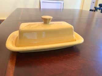 Fiesta HLC Yellow Extra Large Butter Dish