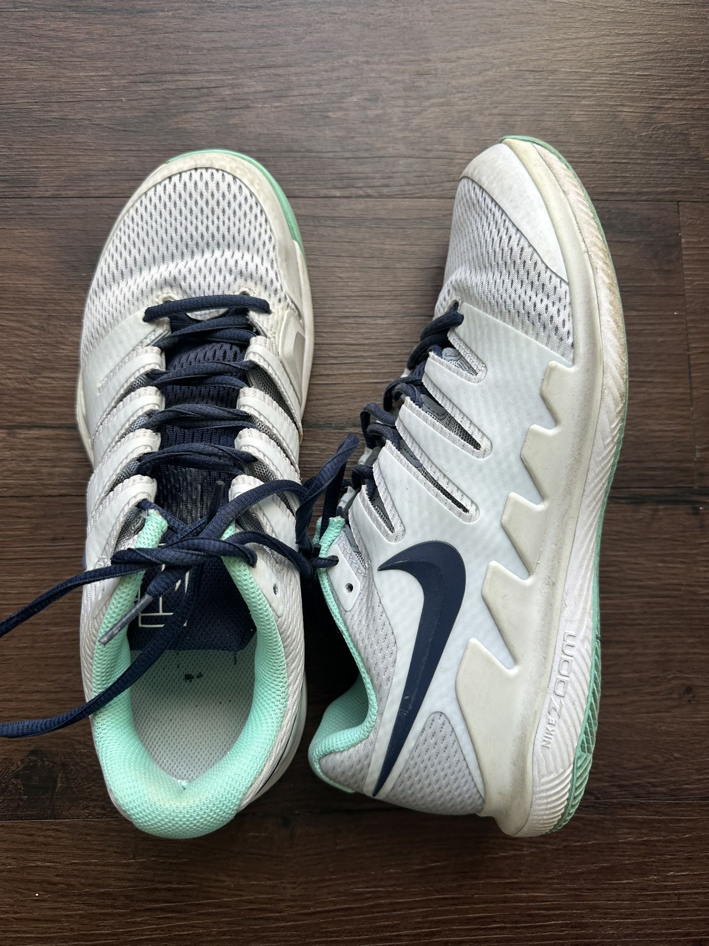 Athletic Nike Womens Air Zoom Vapor X HC AA8027-010 White Running Shoes Sneakers Size 11