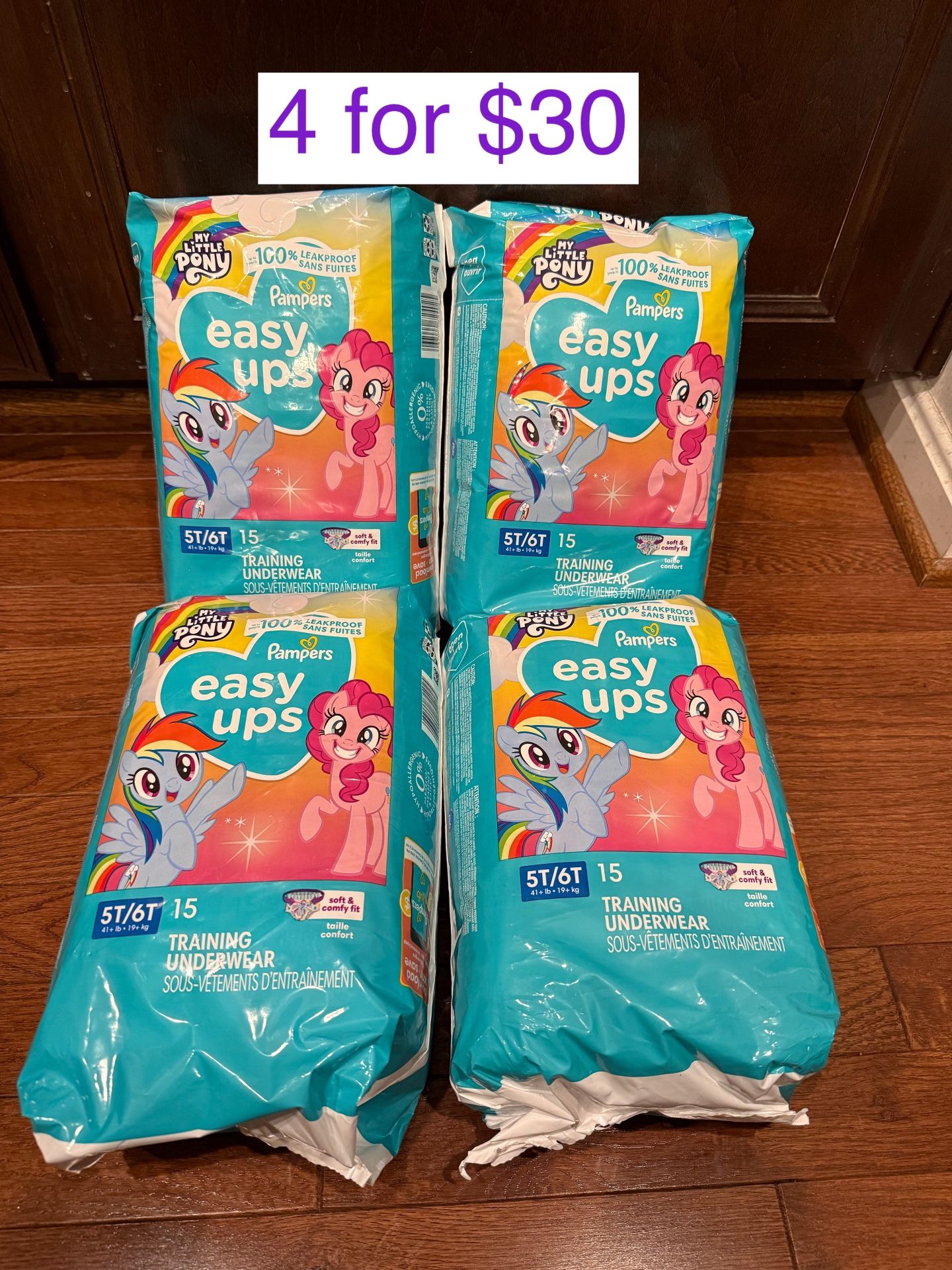 Pampers easy ups (My Little Pony) 5T/6T 4 for $30