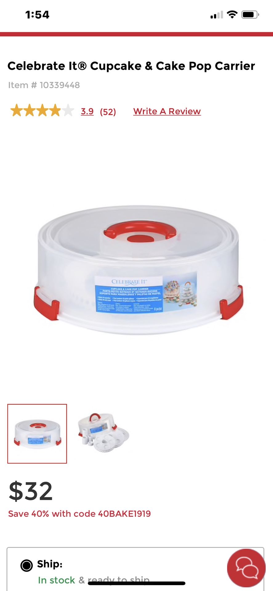 Celebrate It® Cupcake & Cake Pop Carrier