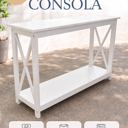 Convenience Concepts Oxford Console Table 39.5" - Sofa Table with Storage Shelf, Transitional Entryway Hall Table for Living Room and Bedroom, Display