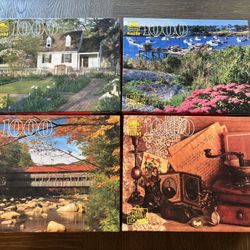 *Williamsfield and Higley* 4 1000 Piece Puzzles Excellent Condition