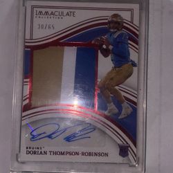 2023 Immaculate Collegiate Collection Dorian Thompson-Robinson RPA /65
