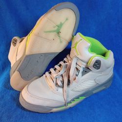 Size 5.5y Air Jordan 5 Retro Green Bean 3M