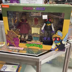 Teenage Mutant Ninja Turtles Action Figure Set Splinter Vs Baxter