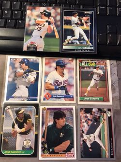 Jose canseco assorted baseball cards 2$ for all shown