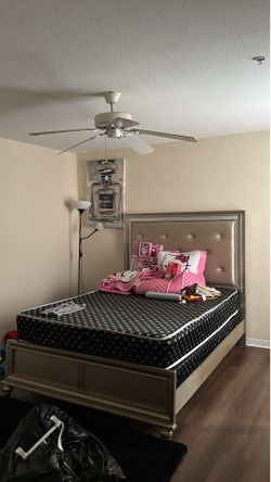 Full bed frame and dresser
