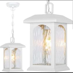 FILIYANO White Outdoor Pendant Light Fixture