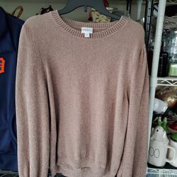 Lularue Taupe Chenille Sweater, Size Lg