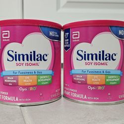 Similac Soy Isomil Infant Formula – 12.4 oz – 2 New Sealed Cans – Exp May 2026