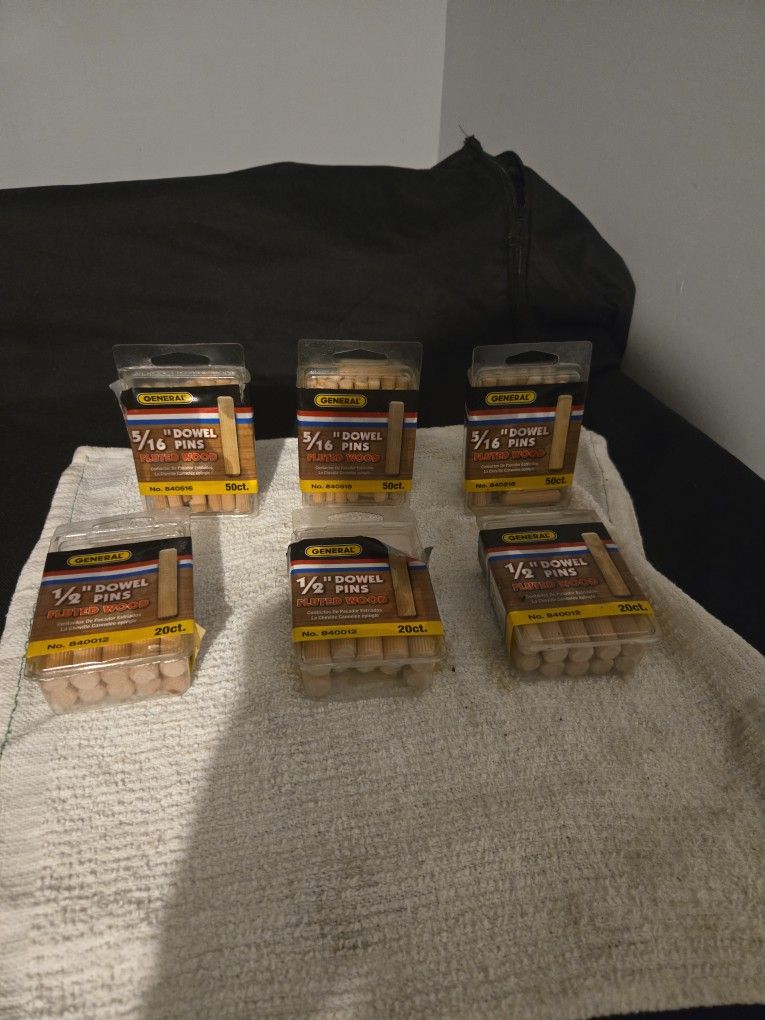 DOWEL PINS 5/16" FLUTED WOOD