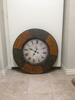 LARGE 38” Metal wall clock
