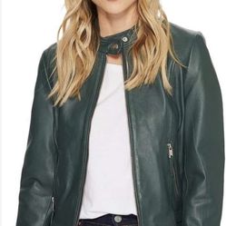 Mango Leather Blazer 